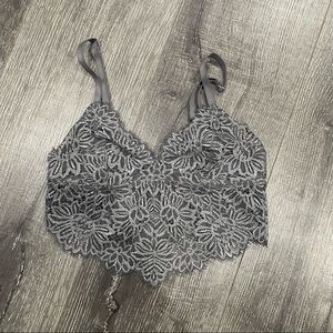 Grey lace bralet